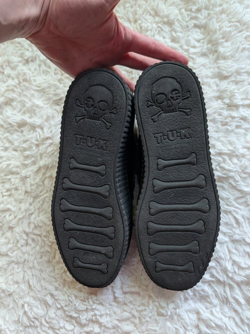 T.U.K. Black Leather Platform Creepers Goth Punk Shoes US 9 UK 7 - Picture 7 of 7